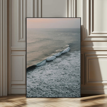 88999168-MGV-CV-24X36-Ocean Waves Wall Art Canvas Print, Framed Coastal Serenity Art Picture Print, Relaxing Ocean Perfect Modern Coastal Decor Artwork