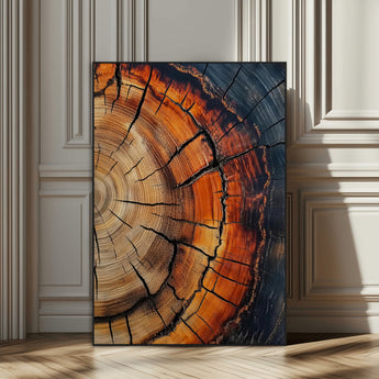87104387-SEG-FC-51X34_Oversize_Oversize-Wood Texture Wall Art Canvas Print, Framed Rustic Nature Art Picture Print, Earthy Tones Perfect Modern Rustic Decor Artwork