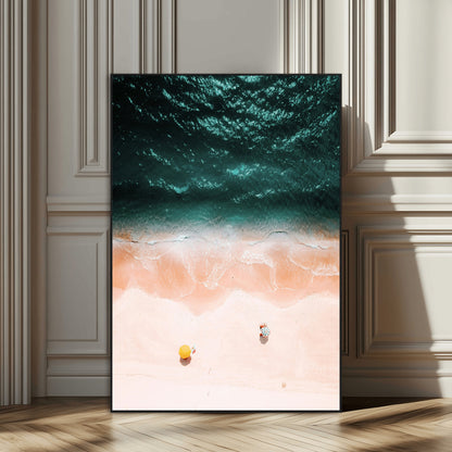 44468317-SEG-FC-51X34_Oversize_Oversize-Tropical Relaxation Wall Art Canvas Print, Framed Coastal Vibes Art Picture Print, Ocean Aesthetic Perfect Coastal Minimalist