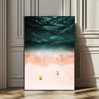 44468317-SEG-FC-51X34_Oversize_Oversize-Tropical Relaxation Wall Art Canvas Print, Framed Coastal Vibes Art Picture Print, Ocean Aesthetic Perfect Coastal Minimalist