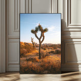 90776393-SEG-FC-51X34_Oversize_Oversize-Joshua Tree Wall Art Canvas Print, Framed Golden Hour Desert Art Picture Print, Sunset Glow Perfect Southwestern Boho Decor