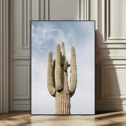 61603772-SEG-FC-51X34_Oversize_Oversize-Desert Wall Art – Tall Cactus Canvas Print, Southwestern Nature Photography Decor for Bedroom, Living Room, Office, Boho Home,