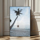 62893825-SEG-FC-51X34_Oversize_Oversize-Tropical Palm Tree Swing Wall Art – Ocean Beach Photography Print, Coastal Decor, Wanderlust Travel Photo for Boho Homes & Beach