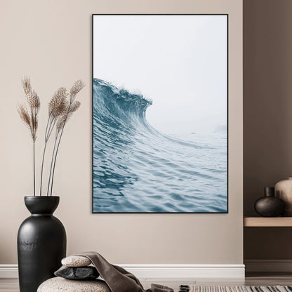 99679915-MGV-CV-24X36-Ocean Wave Wall Art Canvas Print, Framed Coastal Decor Art Picture Print, Modern Ocean Perfect Modern Coastal Minimalist Decor