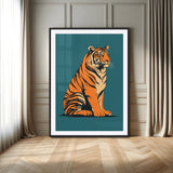 45688-MGC-FP-24x36_Black-Tiger Wall Art – Bold Jungle Cat Canvas Print, Modern Wildlife Animal Decor for Living Room, Bedroom, Office or Nature Inspired