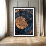 32486414-MGV-CV-24X36-Tree Rings Wall Art Canvas Print, Framed Rustic Texture Art Picture Print, Wood Grain Perfect Rustic Industrial Decor Artwork