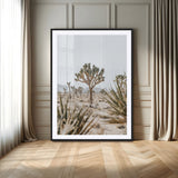 24058625-MGC-FP-24x36-Joshua Tree Wall Art Canvas Print, Framed Earthy Desert Art Picture Print, Neutral Desert Perfect Southwestern Minimalist Decor