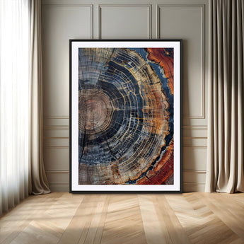 36357958-MGC-FP-24x36-Tree Ring Texture Wall Art Canvas Print, Framed Rustic Wood Decor Art Picture Print, Timber Wall Accent Perfect Rustic Farmhouse
