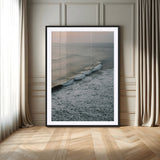 88999168-MGC-FP-24x36-Ocean Waves Wall Art Canvas Print, Framed Coastal Serenity Art Picture Print, Relaxing Ocean Perfect Modern Coastal Decor Artwork