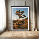 96503558-MGC-FP-24x36_Black-Joshua Tree Wall Art Canvas Print, Framed Desert Sunset Art Picture Print, Golden Hour Light Perfect Southwestern Boho Decor