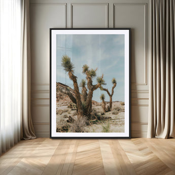 95224550-MGC-FP-24x36_Black-Joshua Tree Wall Art – Desert Landscape Canvas Print with Southwestern Scenery, Rustic Western Photography, Boho Nature Decor for