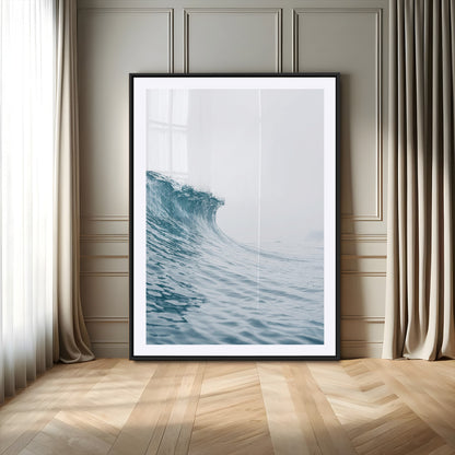 38699249-MGV-CV-24X36-Ocean Wave Wall Art – Minimalist Sea Canvas Print, Rising Surf and Misty Horizon Photography Decor for Bedroom, Living Room,