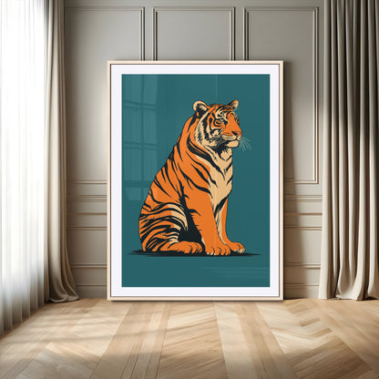 45688-MGV-CV-24X36-Tiger Wall Art – Bold Jungle Cat Canvas Print, Modern Wildlife Animal Decor for Living Room, Bedroom, Office or Nature Inspired