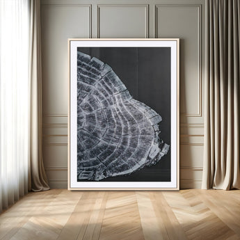 34094020-MGV-CV-24X36-Tree Ring Canvas Wall Art Canvas Print, Framed Modern Rustic Decor Art Picture Print, Botanical Tree Ring Perfect Modern Rustic