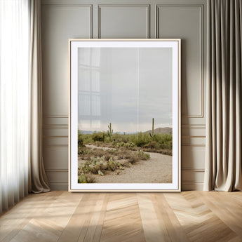 55042528-MGV-CV-24X36-Minimalist Landscape Wall Art Canvas Print, Framed Rustic Boho Canvas Art Picture Print, Earthy Tones Art Perfect Southwestern