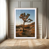 96503558-MGC-FP-24x36_Natural-Joshua Tree Wall Art Canvas Print, Framed Desert Sunset Art Picture Print, Golden Hour Light Perfect Southwestern Boho Decor