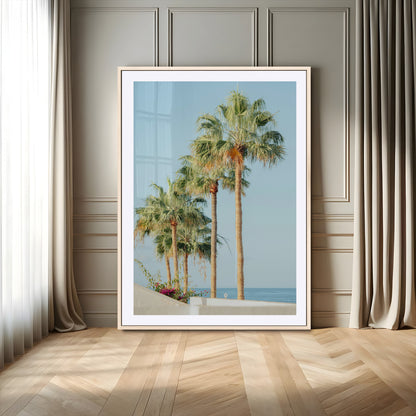 46777020-MGV-CV-24X36-Tropical Ocean Sunset Canvas Print – Beach Coastal Wall Art Canvas Print, Framed Nautical Decor for Home, Office, Vacation Resort