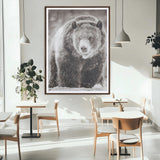 37297892-MGC-FP-24x36_Walnut-Bison Portrait Wall Art Canvas Print, Framed Rustic Wall Accent Art Picture Print, Lodge Style Perfect Rustic Lodge Decor Artwork