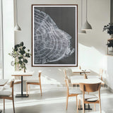 34094020-MGC-FP-24x36_Walnut-Tree Ring Canvas Wall Art Canvas Print, Framed Modern Rustic Decor Art Picture Print, Botanical Tree Ring Perfect Modern Rustic