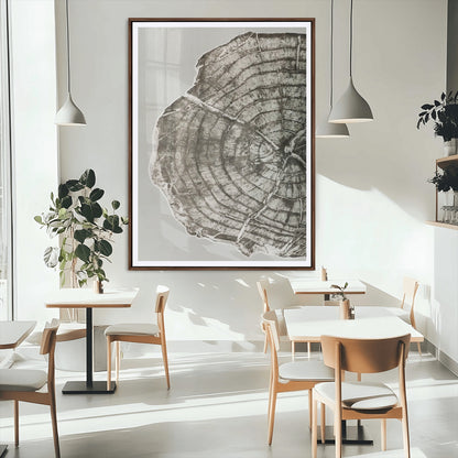 11167473-MGC-FP-24x36_Walnut-Rustic Wall Decor Wall Art Canvas Print, Framed Modern Lodge Style Art Picture Print, Neutral Wood Slice Perfect Scandinavian