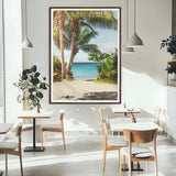 10046923-MGC-FP-24x36_Walnut-Palm Tree Canvas Wall Art Canvas Print, Framed Coastal Wall Art Art Picture Print, Island Wall Decor Perfect Coastal Tropical