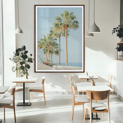 46777020-MGC-FP-24x36_Walnut-Tropical Ocean Sunset Canvas Print – Beach Coastal Wall Art Canvas Print, Framed Nautical Decor for Home, Office, Vacation Resort