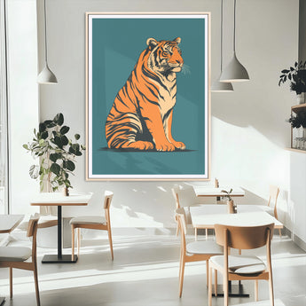 45688-MGC-FP-24x36_Natural-Tiger Wall Art – Bold Jungle Cat Canvas Print, Modern Wildlife Animal Decor for Living Room, Bedroom, Office or Nature Inspired