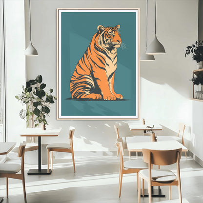 45688-MGC-FP-24x36_Natural-Tiger Wall Art – Bold Jungle Cat Canvas Print, Modern Wildlife Animal Decor for Living Room, Bedroom, Office or Nature Inspired