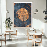 70513247-MGC-FP-24x36_Natural-Tree Rings Wall Art Canvas Print, Framed Rustic Texture Art Picture Print, Wood Grain Perfect Rustic Industrial Decor Artwork