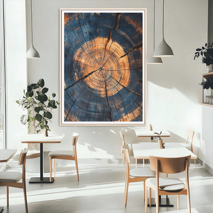 70513247-MGC-FP-24x36_Natural-Tree Rings Wall Art Canvas Print, Framed Rustic Texture Art Picture Print, Wood Grain Perfect Rustic Industrial Decor Artwork