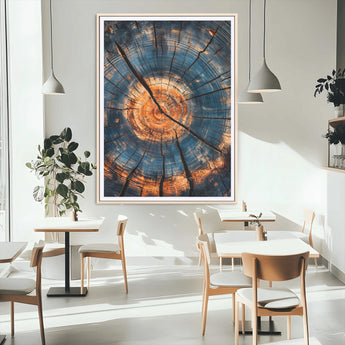 44185164-MGC-FP-24x36_Natural-Tree Rings Wall Art Canvas Print, Framed Rustic Texture Art Picture Print, Wood Grain Perfect Rustic Industrial Decor Artwork