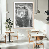 98050634-MGC-FP-24x36_Natural-Bison Portrait Wall Art Canvas Print, Framed Rustic Wall Accent Art Picture Print, Lodge Style Perfect Rustic Lodge Decor Artwork