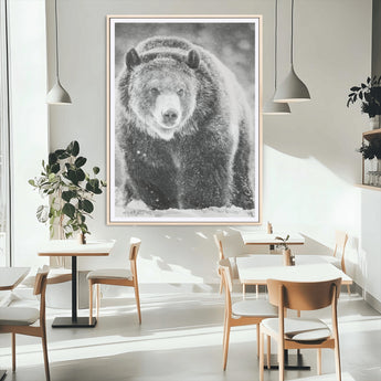 98050634-MGC-FP-24x36_Natural-Bison Portrait Wall Art Canvas Print, Framed Rustic Wall Accent Art Picture Print, Lodge Style Perfect Rustic Lodge Decor Artwork