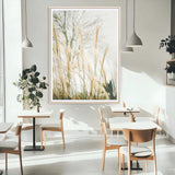 17571705-MGC-FP-24x36_Natural-Pampas Grass Wall Art Canvas Print, Framed Neutral Tones Art Picture Print, Minimalist Nature Perfect Boho Minimalist Decor