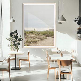 55042528-MGC-FP-24x36_Natural-Minimalist Landscape Wall Art Canvas Print, Framed Rustic Boho Canvas Art Picture Print, Earthy Tones Art Perfect Southwestern