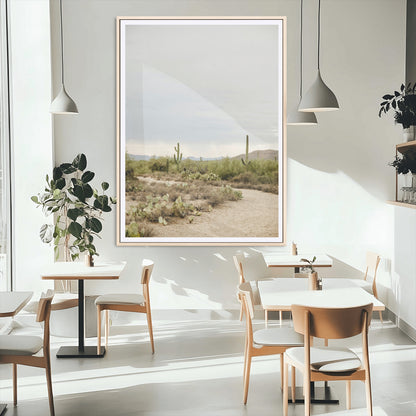 55042528-MGC-FP-24x36_Natural-Minimalist Landscape Wall Art Canvas Print, Framed Rustic Boho Canvas Art Picture Print, Earthy Tones Art Perfect Southwestern