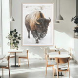 19448944-MGC-FP-24x36_Natural-Winter Wilderness Wall Art Canvas Print, Framed Brown Tones Art Picture Print, Nature Close-Up Perfect Rustic Lodge Decor Decor