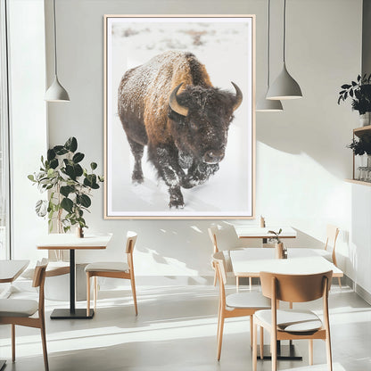 19448944-MGC-FP-24x36_Natural-Winter Wilderness Wall Art Canvas Print, Framed Brown Tones Art Picture Print, Nature Close-Up Perfect Rustic Lodge Decor Decor