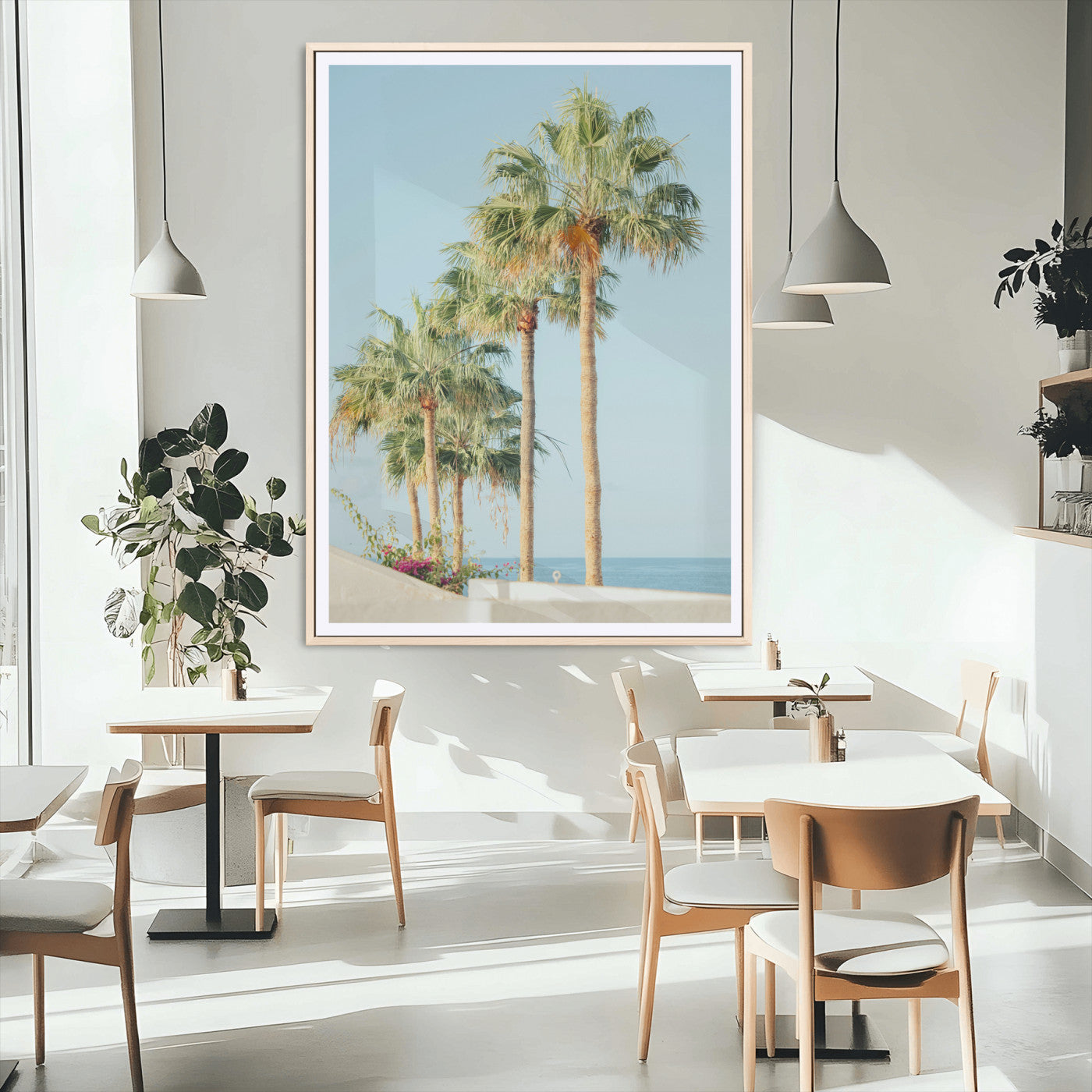 46777020-MGC-FP-24x36_Natural-Tropical Ocean Sunset Canvas Print – Beach Coastal Wall Art Canvas Print, Framed Nautical Decor for Home, Office, Vacation Resort