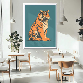45688-MGV-CV-24X36-Tiger Wall Art – Bold Jungle Cat Canvas Print, Modern Wildlife Animal Decor for Living Room, Bedroom, Office or Nature Inspired