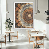 28233914-MGC-FP-24x36_White-Tree Rings Wall Art Canvas Print, Framed Wood Texture Art Picture Print, Rustic Pattern Perfect Rustic Organic Decor Artwork