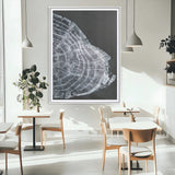 34094020-MGV-CV-24X36-Tree Ring Canvas Wall Art Canvas Print, Framed Modern Rustic Decor Art Picture Print, Botanical Tree Ring Perfect Modern Rustic