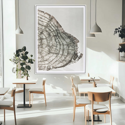 57798204-MGV-CV-24X36-Botanical Tree Ring Wall Art Canvas Print, Framed Earth Tones Art Picture Print, Tree Ring Canvas Perfect Scandinavian Minimalist