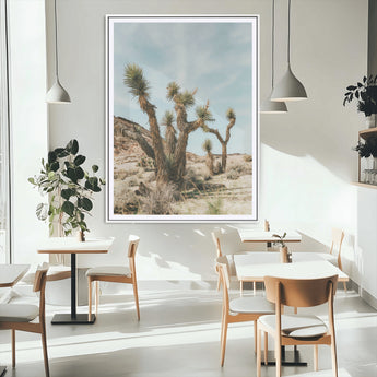 95224550-MGC-FP-24x36_White-Joshua Tree Desert Canvas Print – Southwestern Boho Landscape Wall Art, Rustic Nature Scene for Living Room, Entryway & Earthy