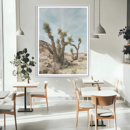 95224550-MGC-FP-24x36_White-Joshua Tree Desert Canvas Print – Southwestern Boho Landscape Wall Art, Rustic Nature Scene for Living Room, Entryway & Earthy