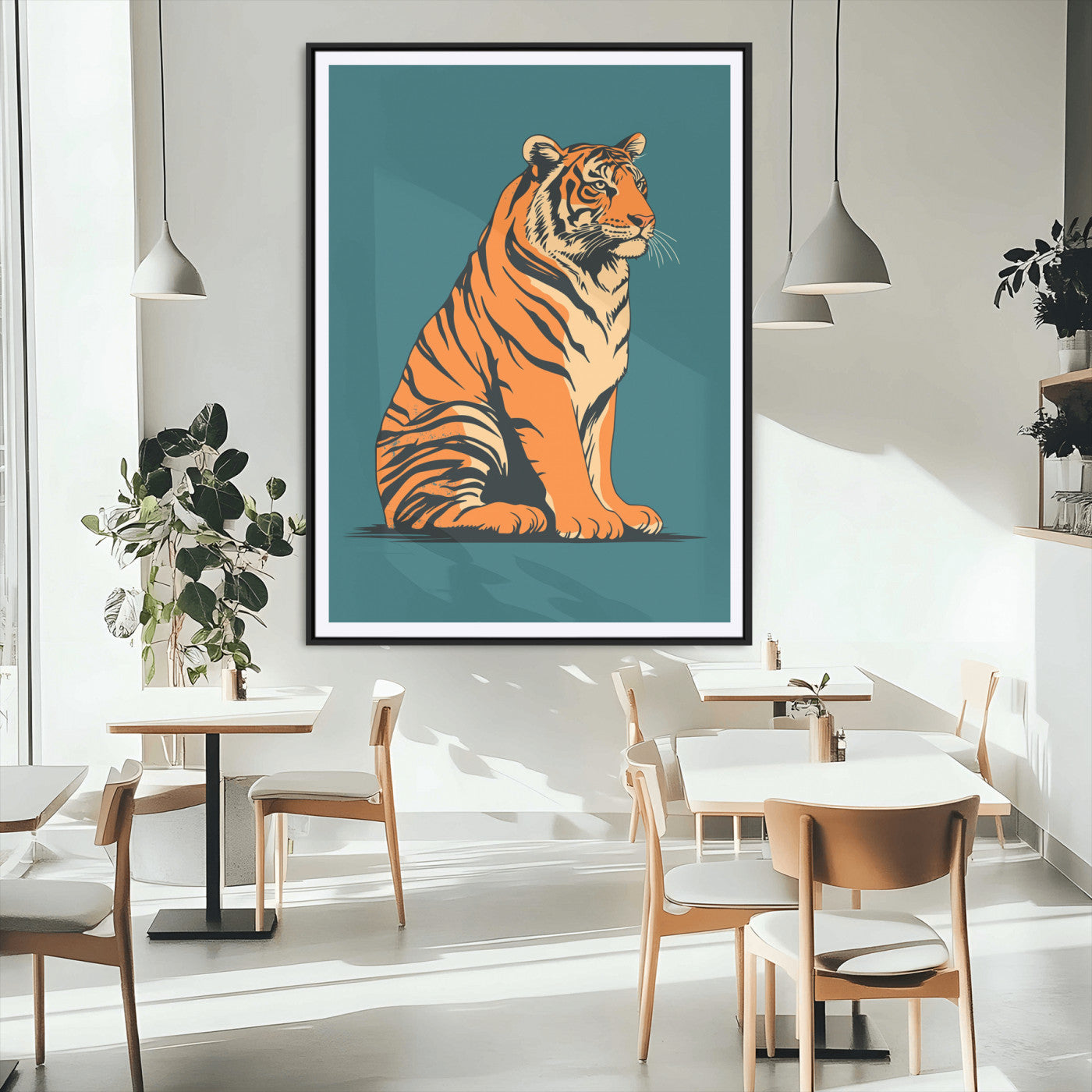 45688-MGV-CV-24X36-Tiger Wall Art – Bold Jungle Cat Canvas Print, Modern Wildlife Animal Decor for Living Room, Bedroom, Office or Nature Inspired