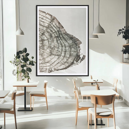 57798204-MGV-CV-24X36-Botanical Tree Ring Wall Art Canvas Print, Framed Earth Tones Art Picture Print, Tree Ring Canvas Perfect Scandinavian Minimalist
