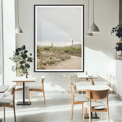 55042528-MGV-CV-24X36-Minimalist Landscape Wall Art Canvas Print, Framed Rustic Boho Canvas Art Picture Print, Earthy Tones Art Perfect Southwestern