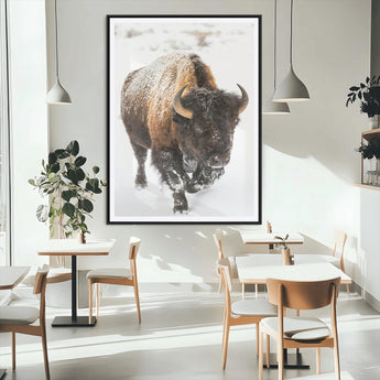 19448944-MGC-FP-24x36_Black-Winter Wilderness Wall Art Canvas Print, Framed Brown Tones Art Picture Print, Nature Close-Up Perfect Rustic Lodge Decor Decor