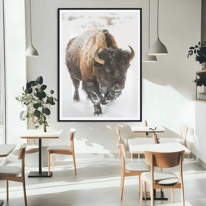 19448944-MGC-FP-24x36_Black-Winter Wilderness Wall Art Canvas Print, Framed Brown Tones Art Picture Print, Nature Close-Up Perfect Rustic Lodge Decor Decor